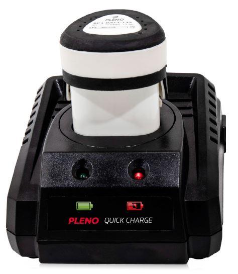 Pleno Massager Quick Charger with AC/DC adapter, designed for fast charging of Pleno massage guns.