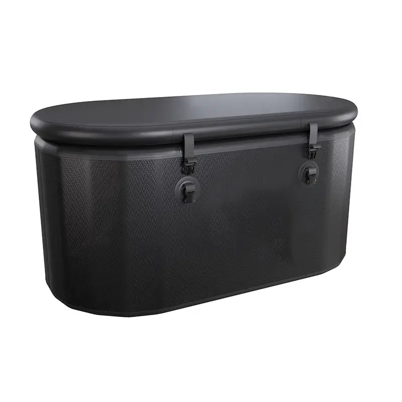 Black outdoor storage deck box