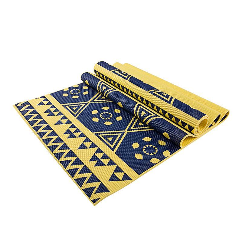 Printed PVC Premium Yoga Mat featuring beautiful designs and a non-slip surface, ideal for yoga and Pilates.