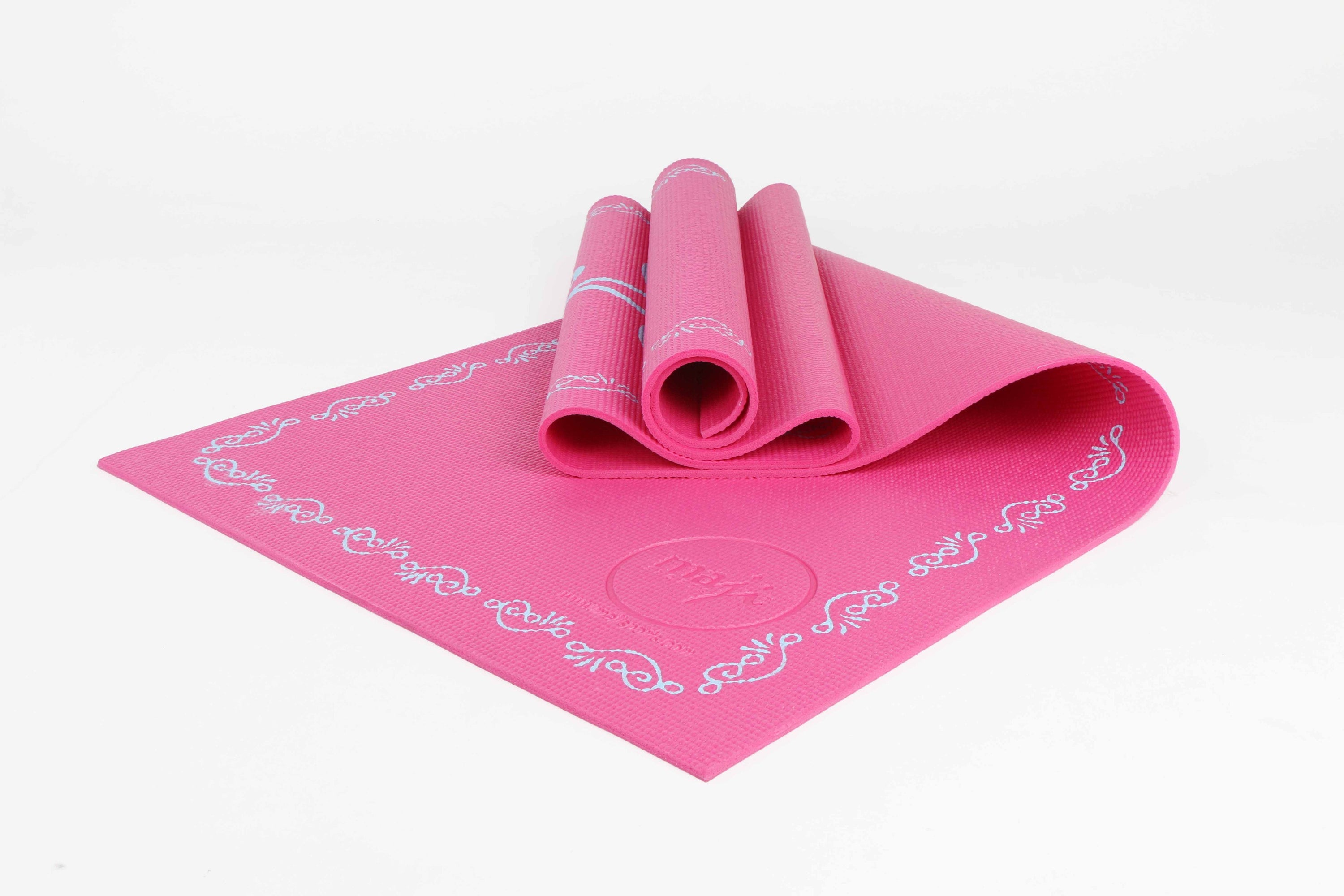 Printed PVC Premium Yoga Mat featuring beautiful designs and a non-slip surface, ideal for yoga and Pilates.