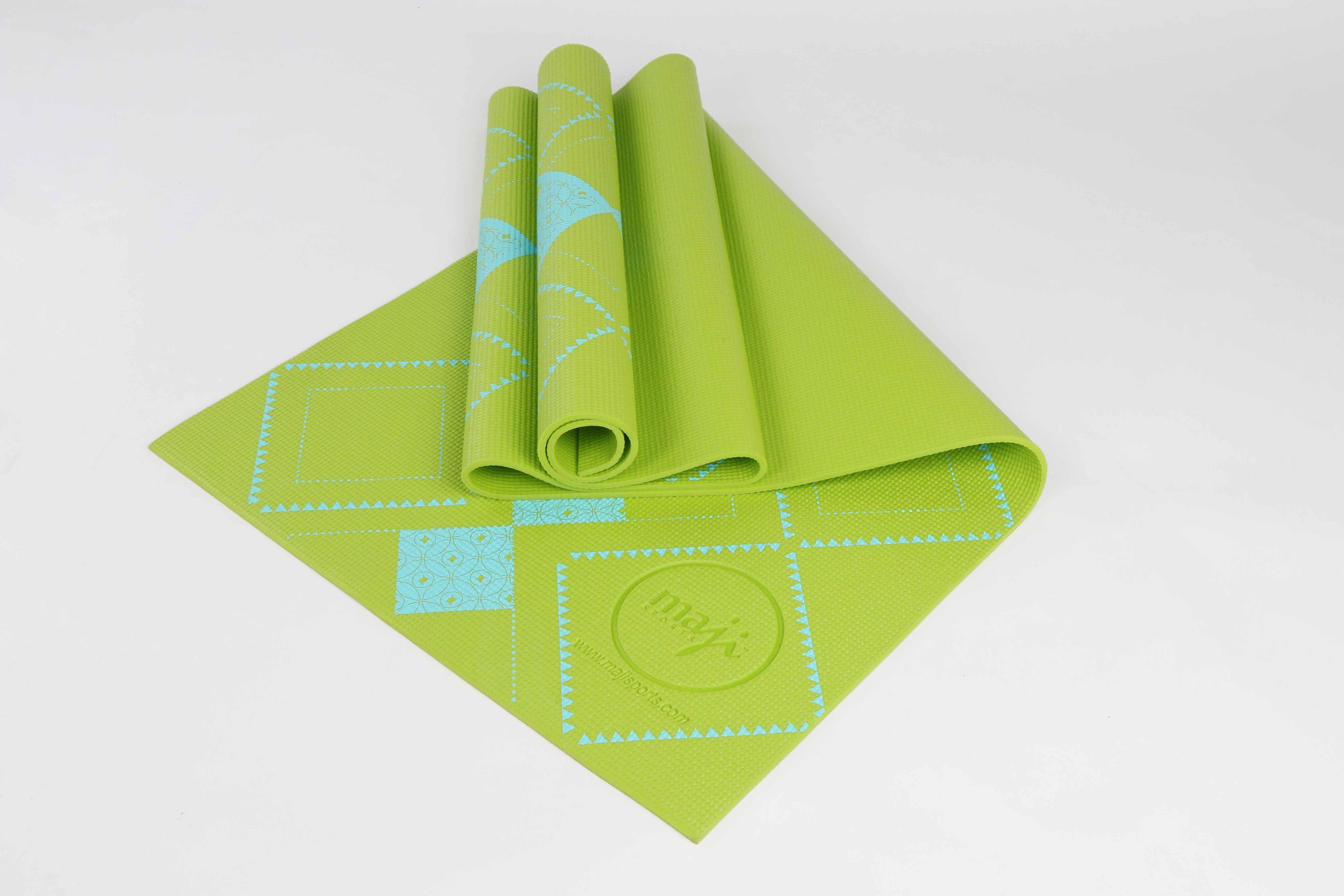 Printed PVC Premium Yoga Mat featuring beautiful designs and a non-slip surface, ideal for yoga and Pilates.