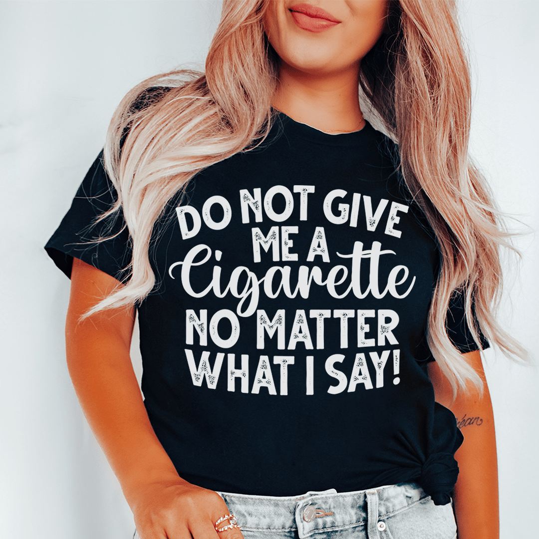 A comfortable Quit Smoking T-Shirt made from soft ring-spun cotton, featuring durable double stitching and vibrant printed graphics.