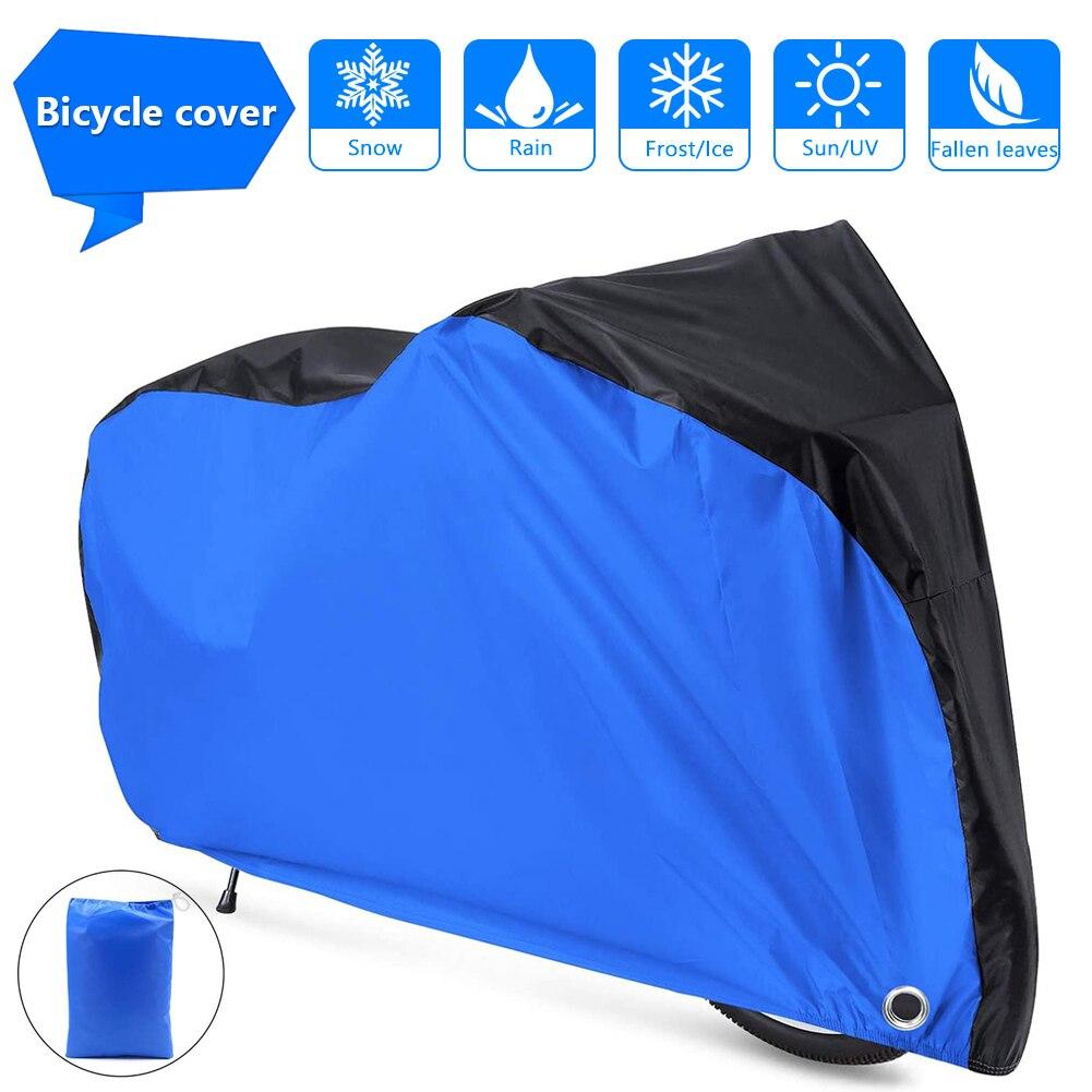 Waterproof Rain Bike Cover protecting a bicycle from rain and UV rays, showcasing its durable and dustproof design.