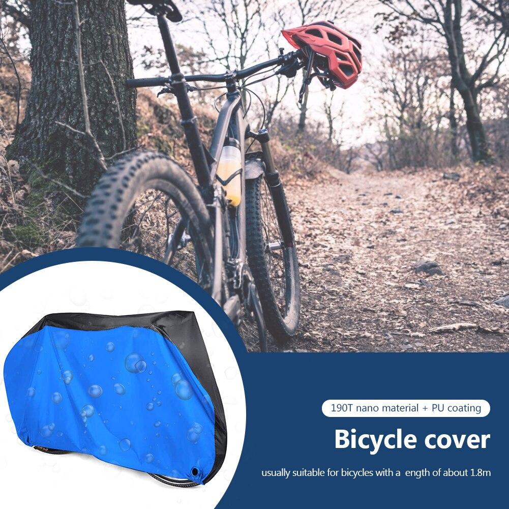 Waterproof Rain Bike Cover protecting a bicycle from rain and UV rays, showcasing its durable and dustproof design.