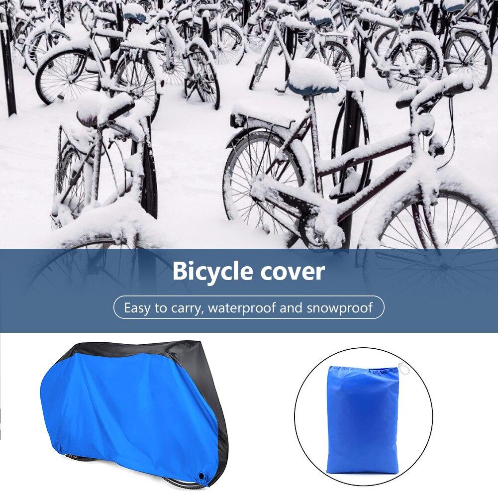 Waterproof Rain Bike Cover protecting a bicycle from rain and UV rays, showcasing its durable and dustproof design.