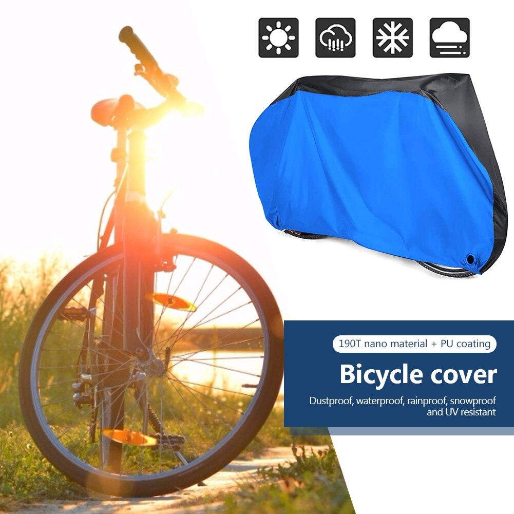 Waterproof Rain Bike Cover protecting a bicycle from rain and UV rays, showcasing its durable and dustproof design.