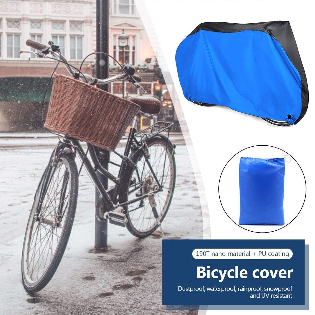 Waterproof Rain Bike Cover protecting a bicycle from rain and UV rays, showcasing its durable and dustproof design.