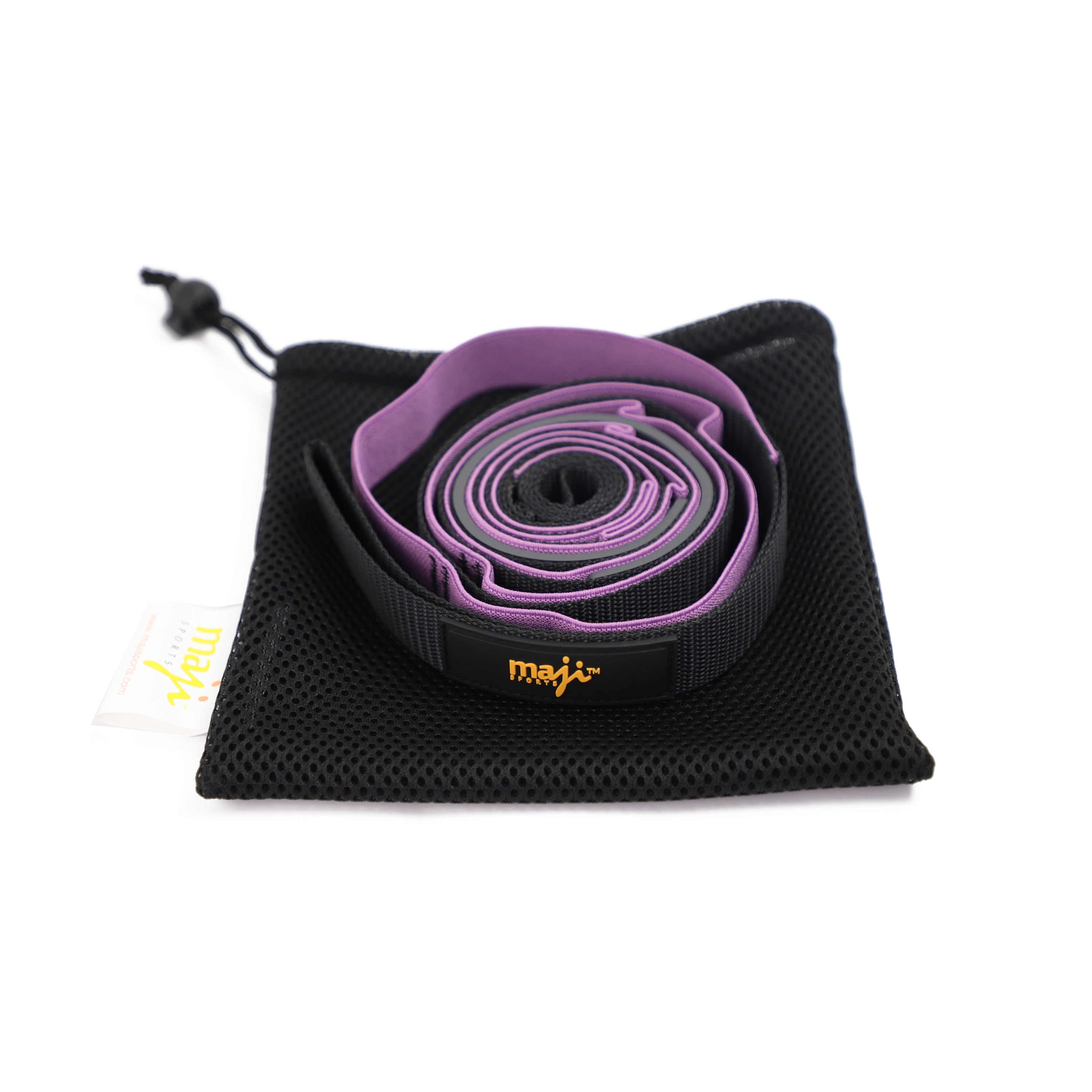 Recovery & Stretching 4 set featuring a Trigger Point Ball, Foot Massager, and Yoga Strap with 9 loops, designed for muscle relief and flexibility.