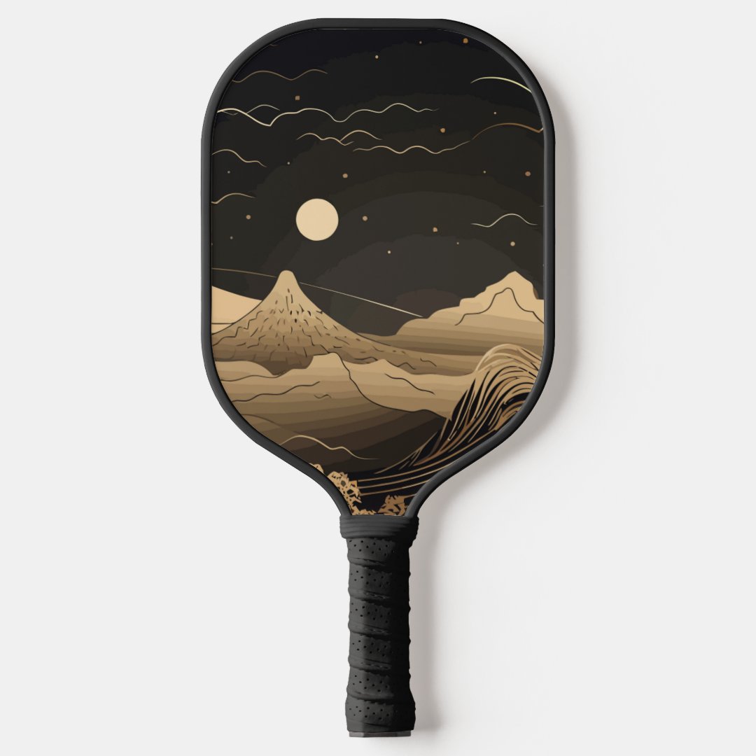 Sea Night Pickleball Paddle featuring auspicious clouds design, showcasing elegance and high-quality materials.