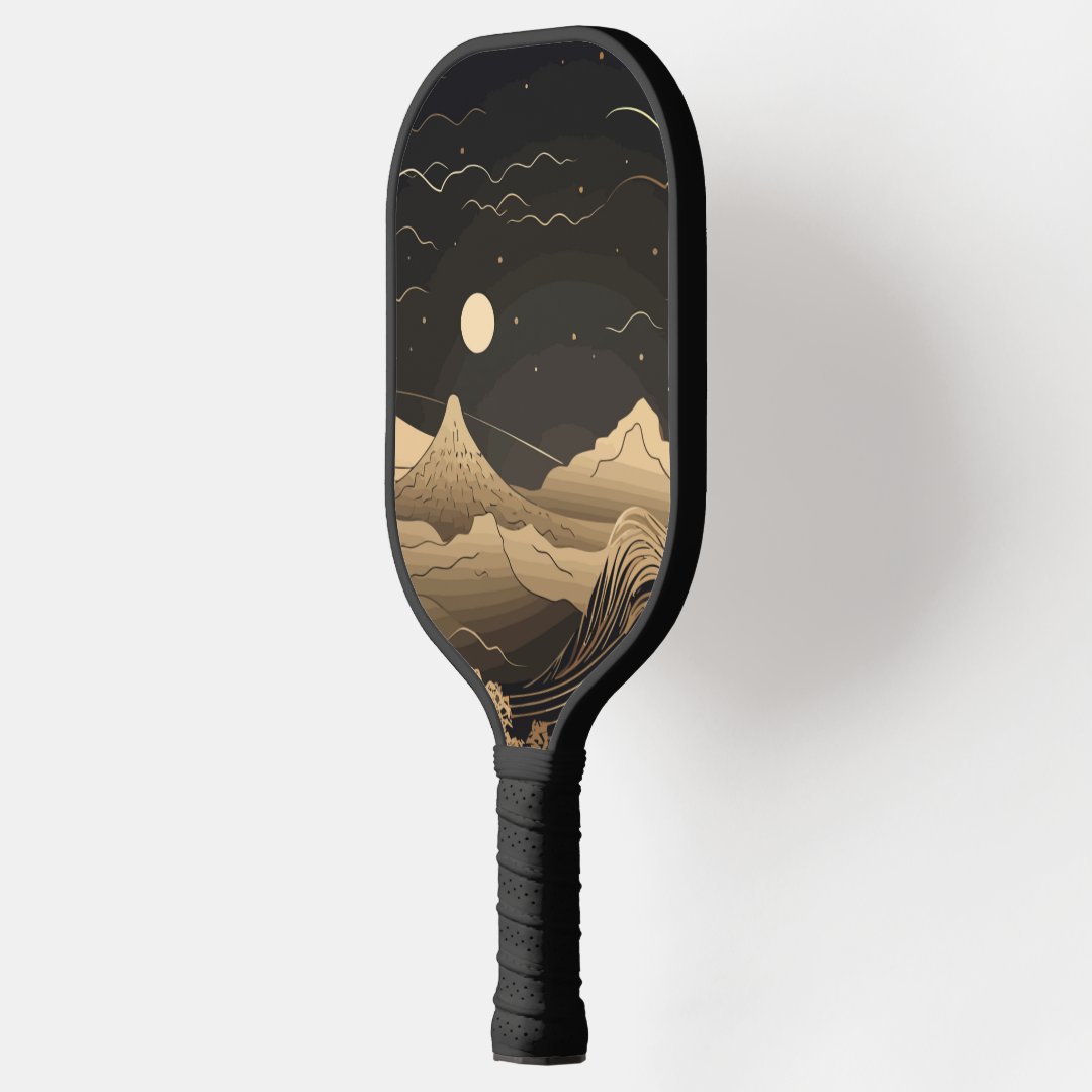 Sea Night Pickleball Paddle featuring auspicious clouds design, showcasing elegance and high-quality materials.