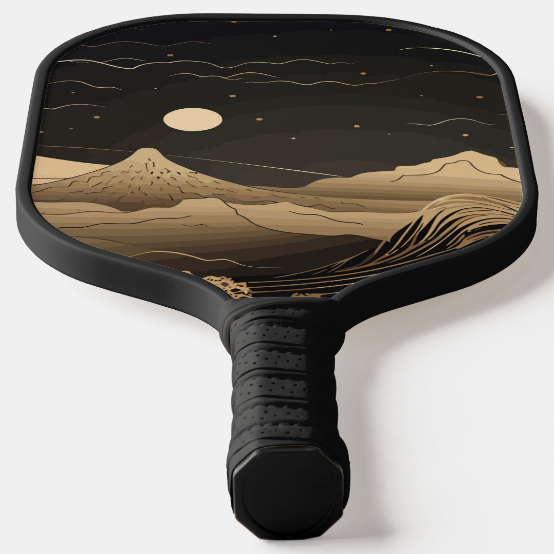 Sea Night Pickleball Paddle featuring auspicious clouds design, showcasing elegance and high-quality materials.