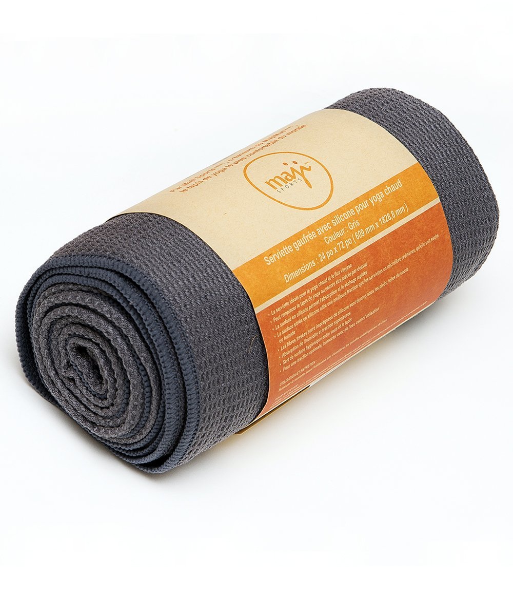 Silicon-Waffle Hot Yoga Towel in vibrant color, showcasing its textured surface and soft feel, ideal for hot yoga sessions.