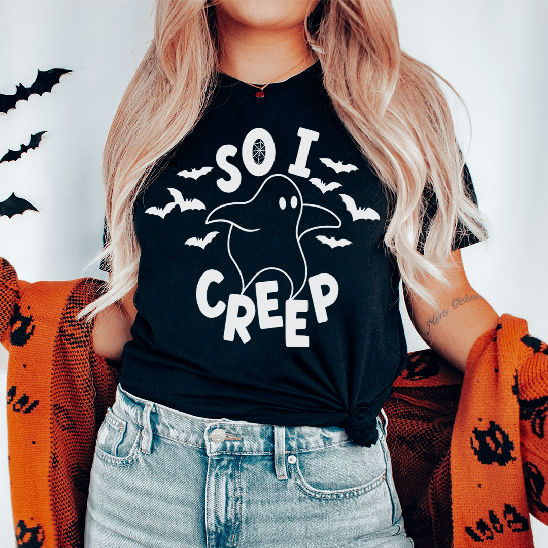 So I Creep T-Shirt made from soft ring-spun cotton, featuring double stitching for durability and a stylish design.