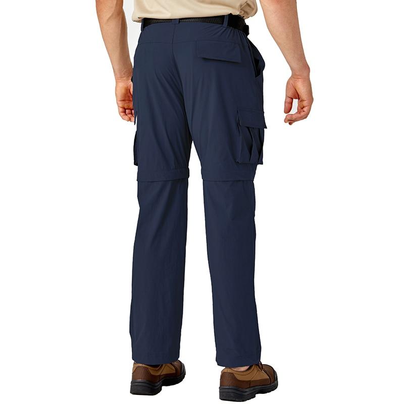 Men's summer convertible pants in various colors, showcasing lightweight and quick-dry fabric, ideal for outdoor activities.