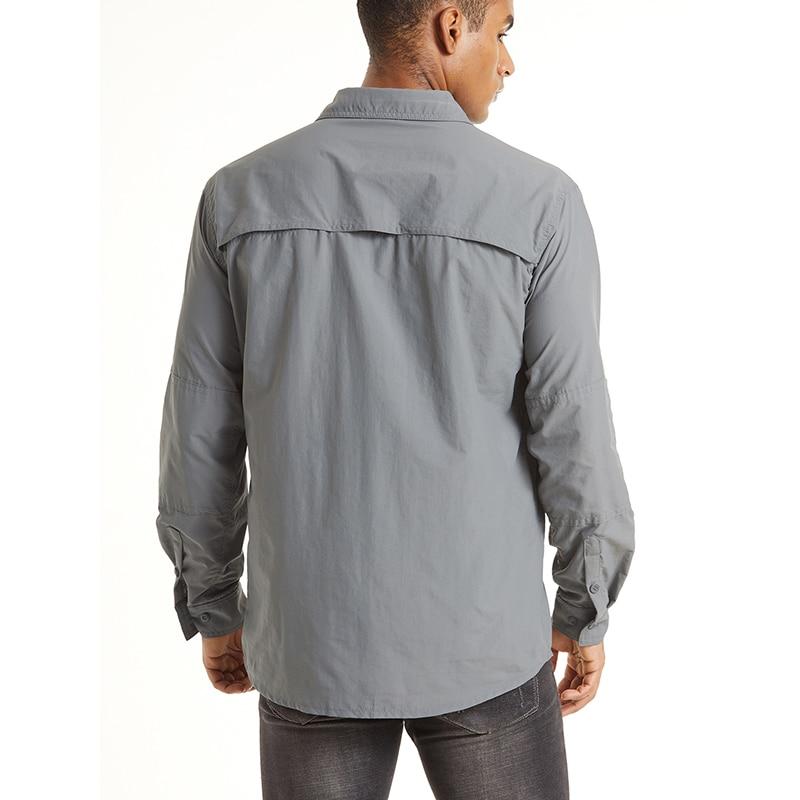 Men's Summer Tactical Shirt featuring breathable mesh, multiple pockets, and long sleeves in various colors.