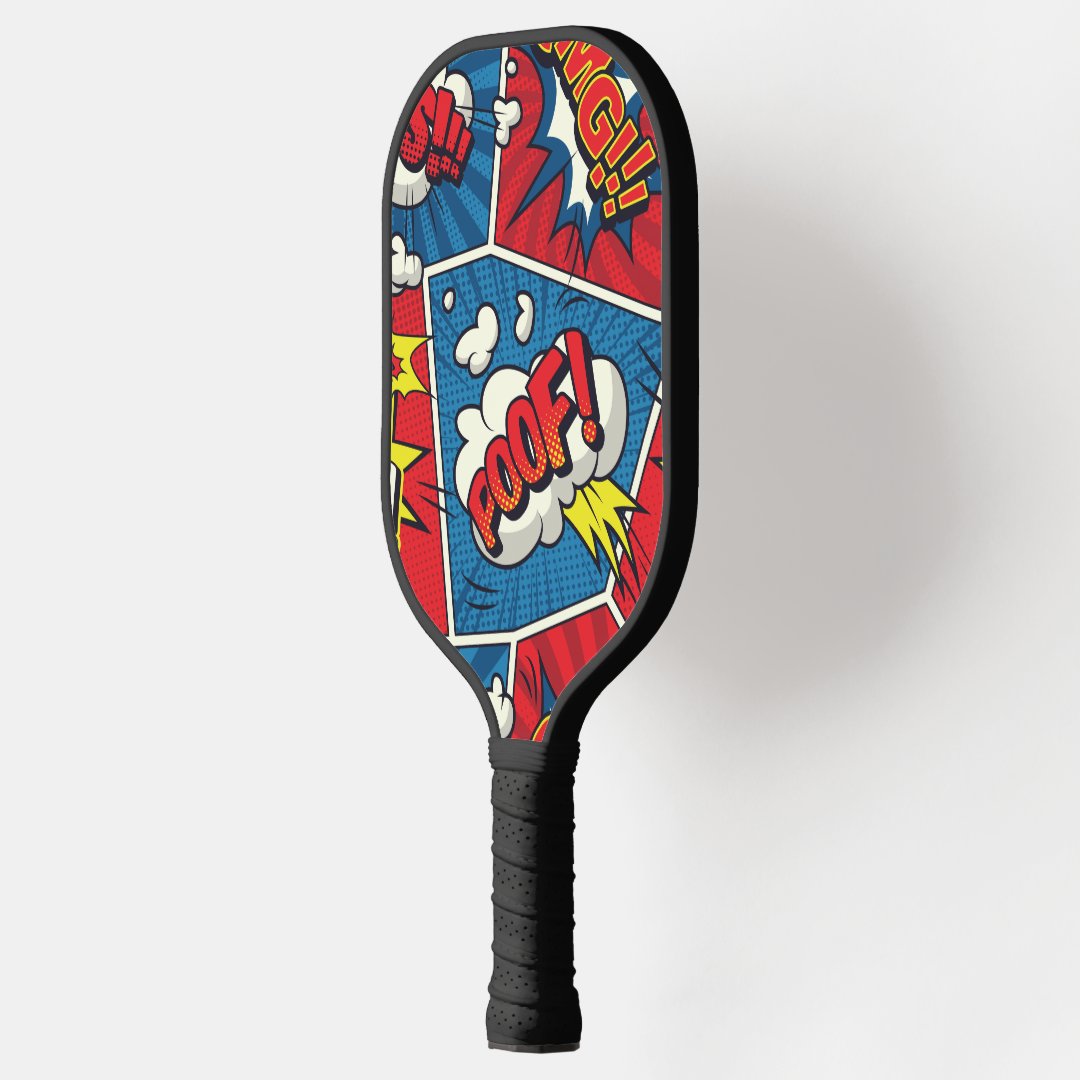 Super Showdown Pickleball Paddle showcasing its sleek design and comfortable grip, perfect for enhancing gameplay.