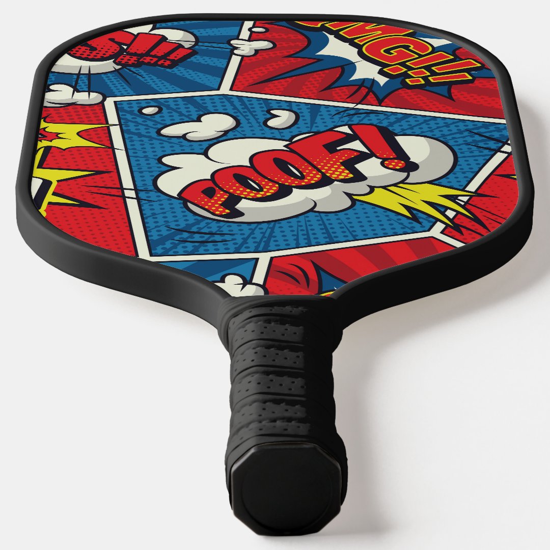 Super Showdown Pickleball Paddle showcasing its sleek design and comfortable grip, perfect for enhancing gameplay.