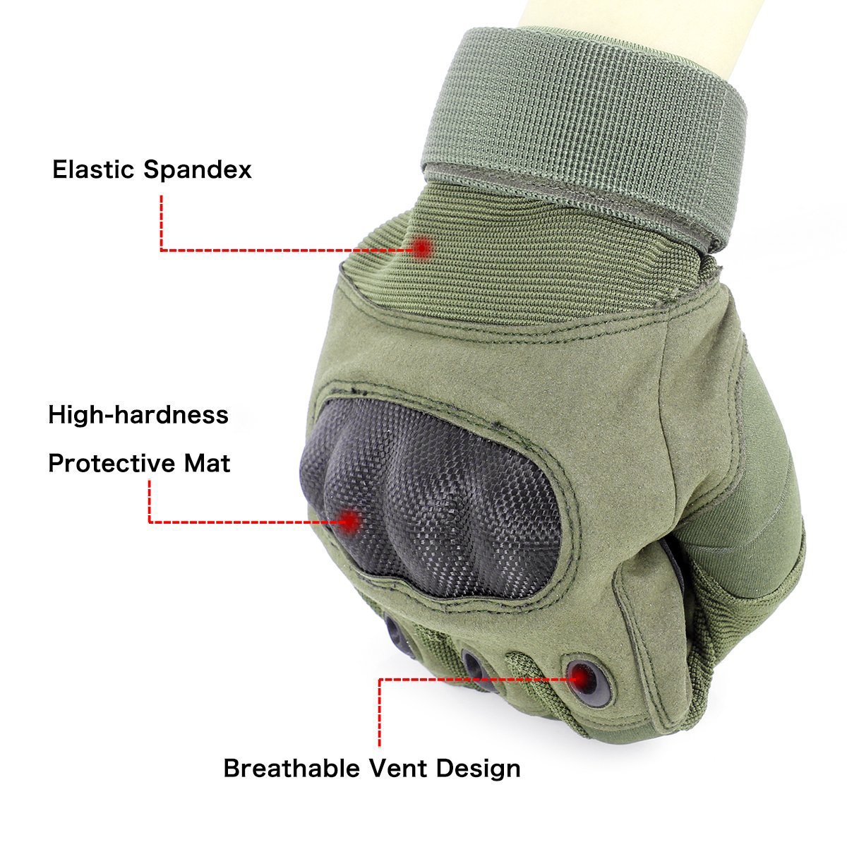 A pair of tactical gloves with full finger touch, featuring adjustable straps and breathable material, ideal for outdoor activities and work.