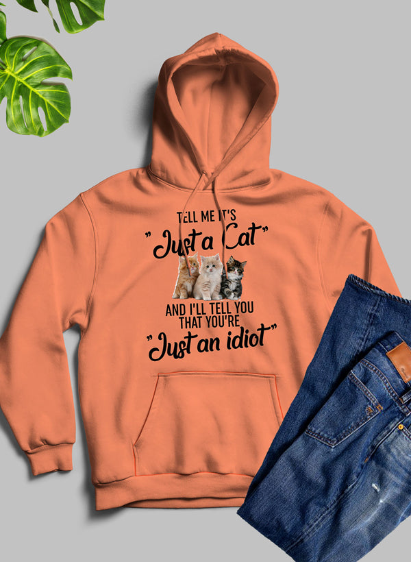 A cozy fleece hoodie featuring a unique cat design, perfect for cat lovers.