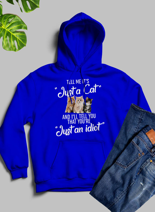 A cozy fleece hoodie featuring a unique cat design, perfect for cat lovers.