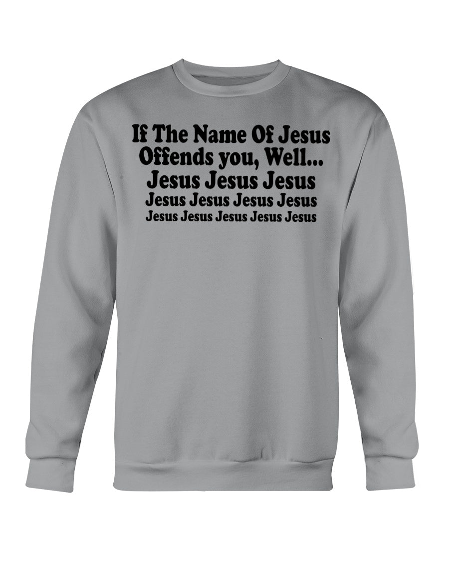 A stylish unisex t-shirt featuring the name of Jesus, made from a soft cotton-polyester blend, perfect for casual wear.