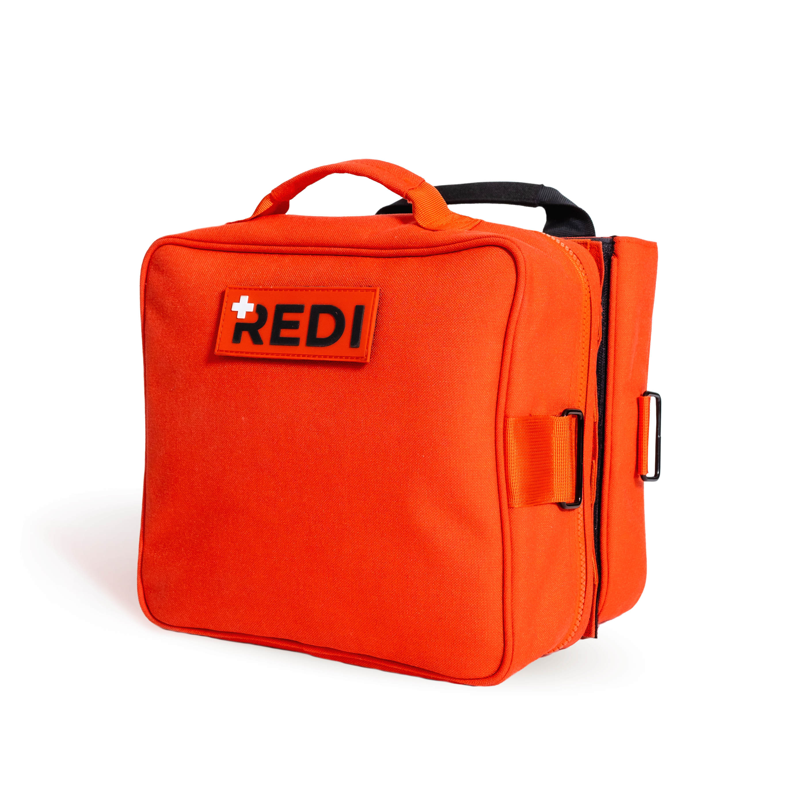 The Roadie + featuring a quick-release trauma pack, designed for emergency preparedness with essential life-saving items.