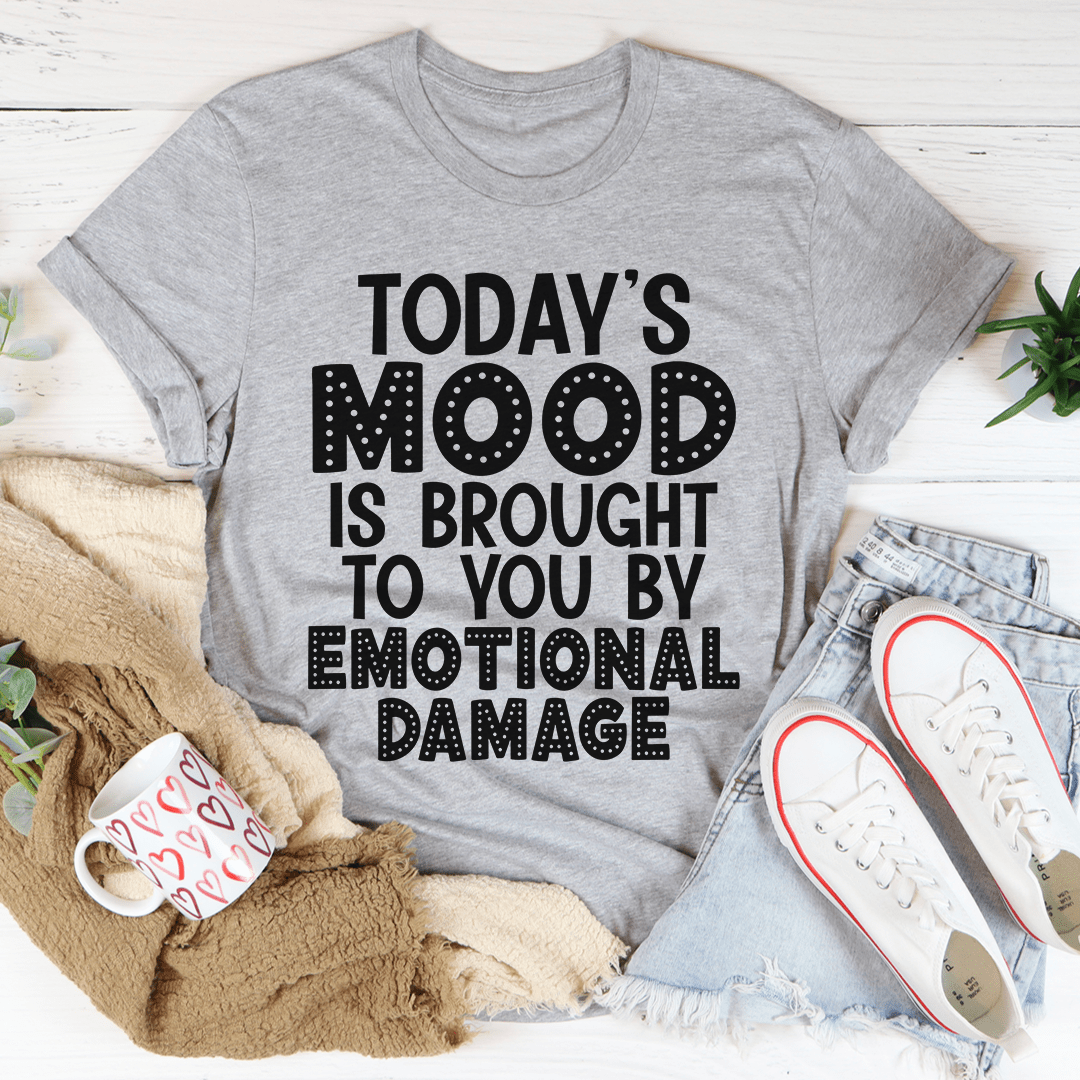 Today's Mood Tee in various colors, showcasing its soft cotton fabric and stylish design.