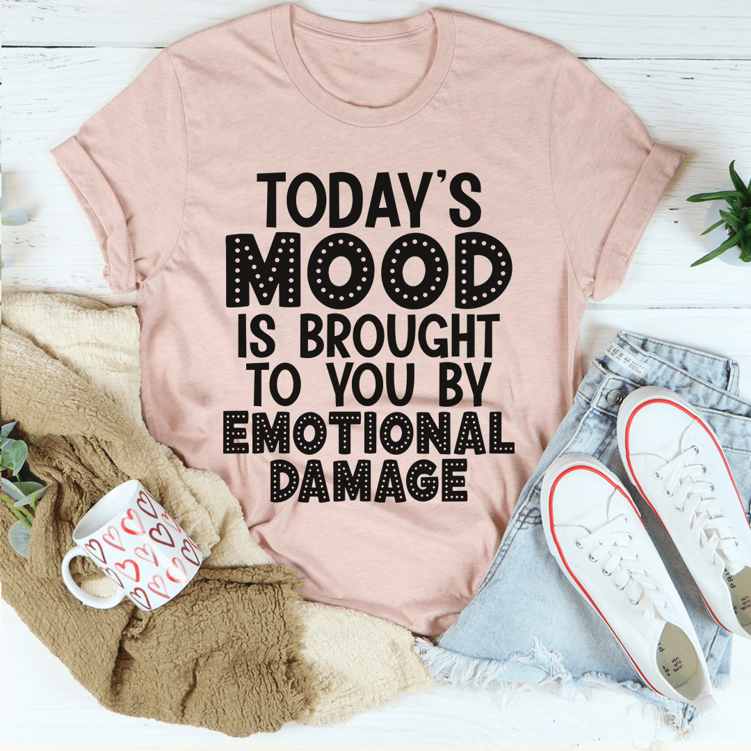 Today's Mood Tee in various colors, showcasing its soft cotton fabric and stylish design.