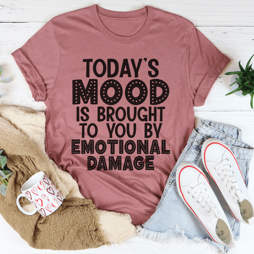 Today's Mood Tee in various colors, showcasing its soft cotton fabric and stylish design.