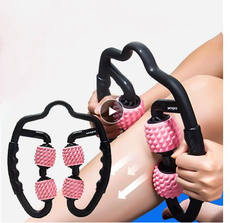 U Shape Trigger Point Massage Roller designed for muscle relief, featuring high-density foam and durable ABS plastic construction.