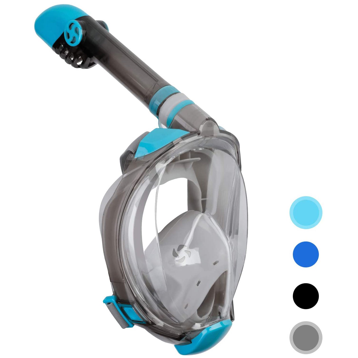 Unigear Full Face Snorkel Mask Pro showcasing its panoramic view design and adjustable straps, perfect for underwater adventures.