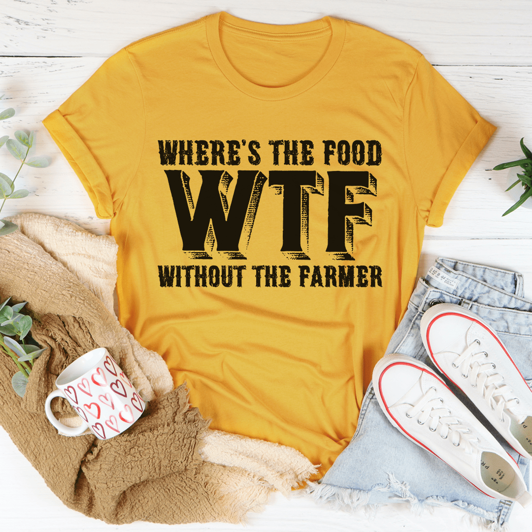 Where's The Food T-Shirt made from soft ring-spun cotton, featuring a playful design and durable double stitching.