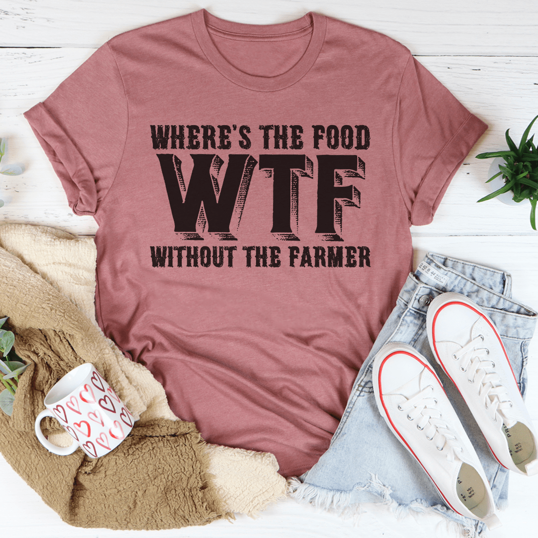 Where's The Food T-Shirt made from soft ring-spun cotton, featuring a playful design and durable double stitching.