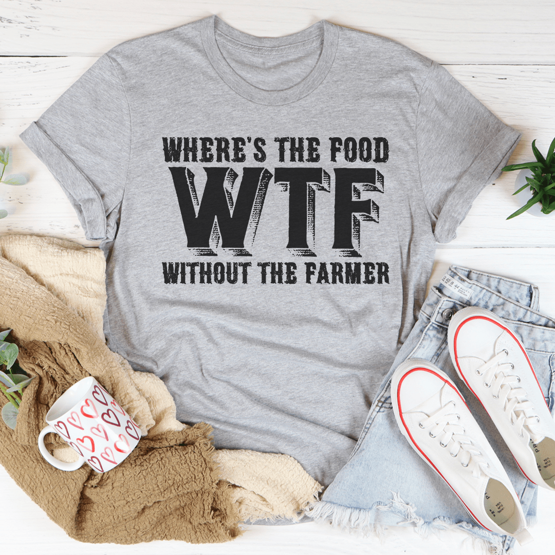 Where's The Food T-Shirt made from soft ring-spun cotton, featuring a playful design and durable double stitching.