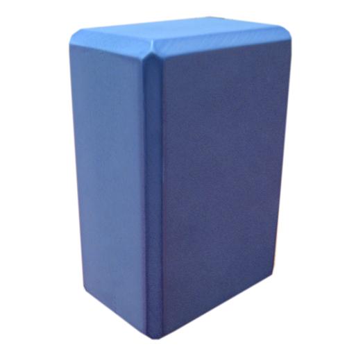 A pair of 4-inch Yoga Foam Blocks with beveled edges, made from sturdy, scratch-resistant foam, ideal for enhancing yoga practice.