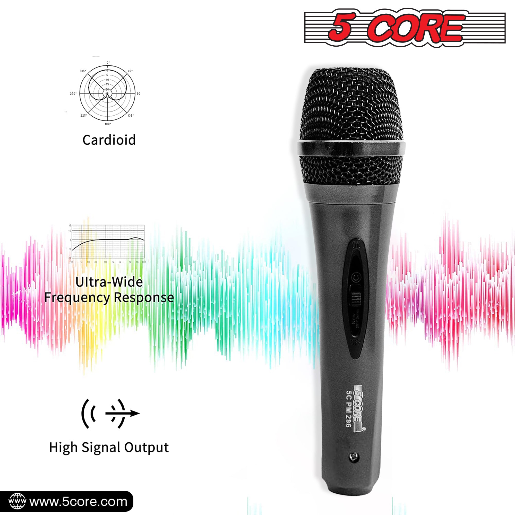 Four dynamic microphones with XLR cables, ideal for karaoke and vocal performances, showcasing rugged design and professional quality.