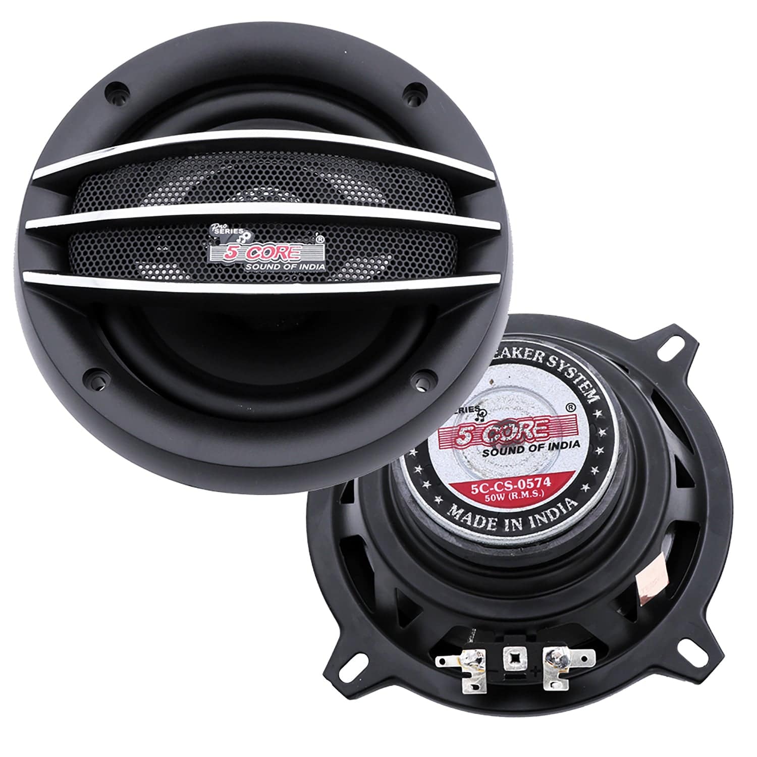 5 Core 5 Inch Car Speaker showcasing its sleek design and durable construction, perfect for enhancing car audio systems.