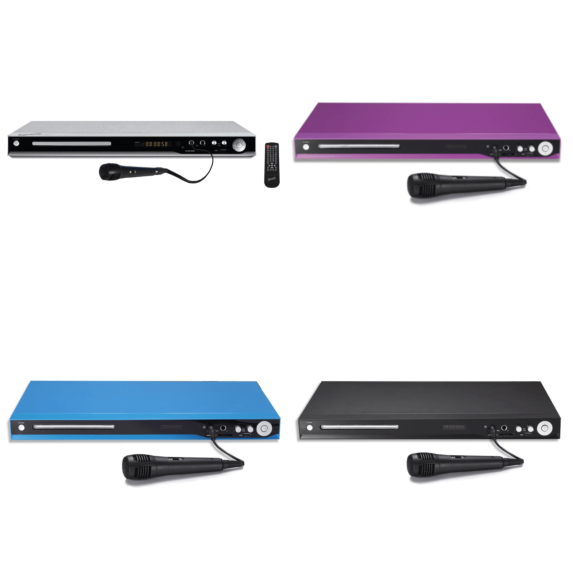 5.1 Channel DVD Player with HDMI output and USB compatibility, featuring a sleek design and remote control.