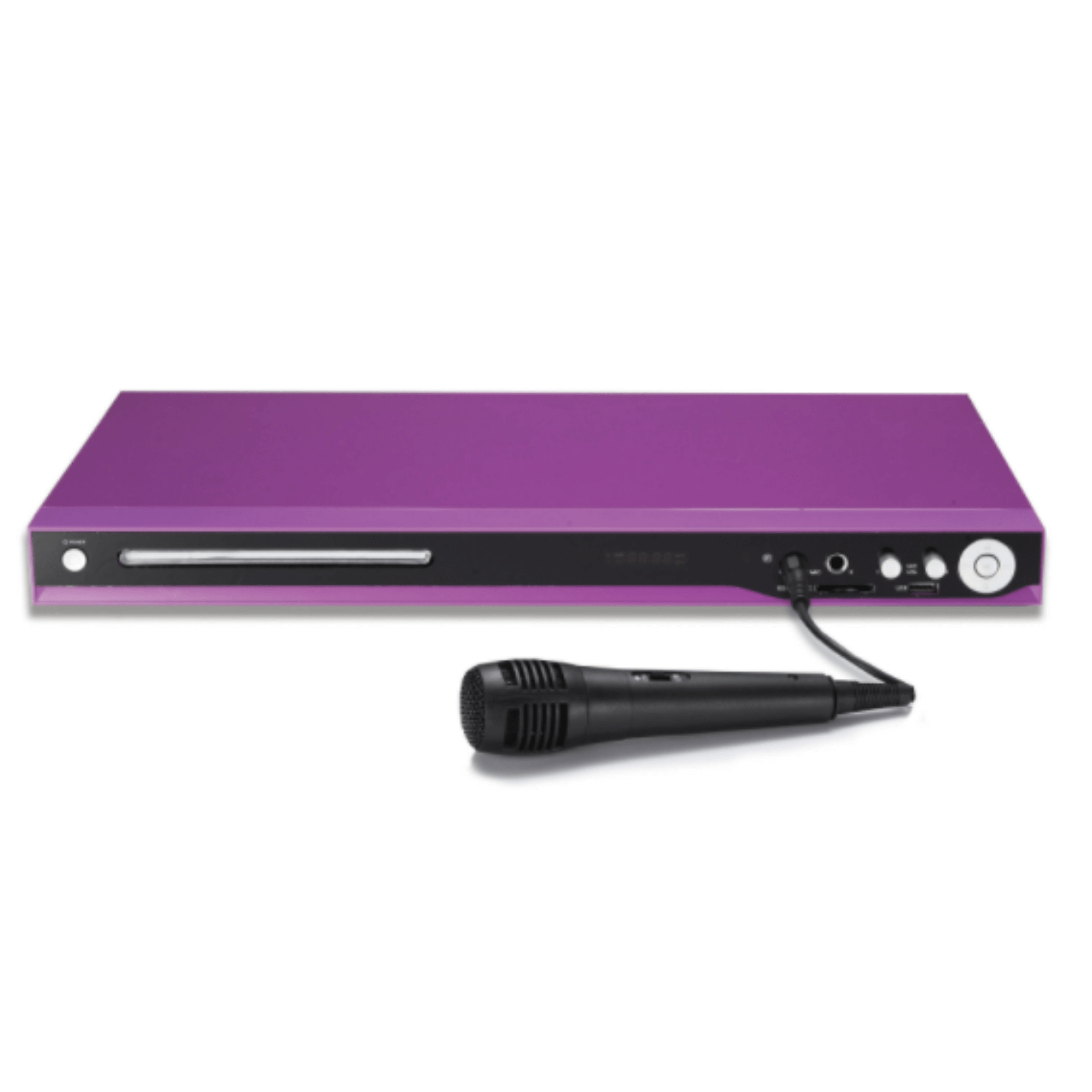 5.1 Channel DVD Player with HDMI output and USB compatibility, featuring a sleek design and remote control.