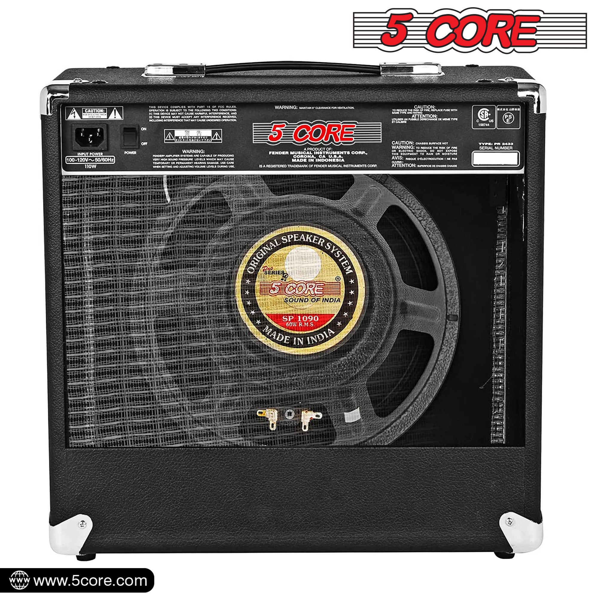 5Core 10 inch Guitar Speaker with 60W RMS and 13Oz magnet, designed for rich sound quality and durability.