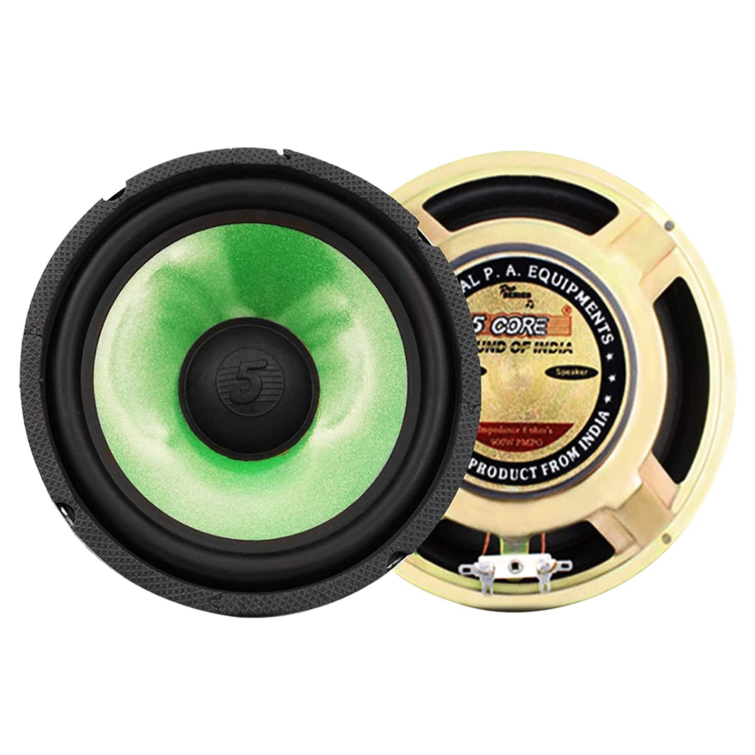 5Core 8 inch subwoofer car audio speaker with a durable paper cone and foam edge, designed for high-quality sound performance.