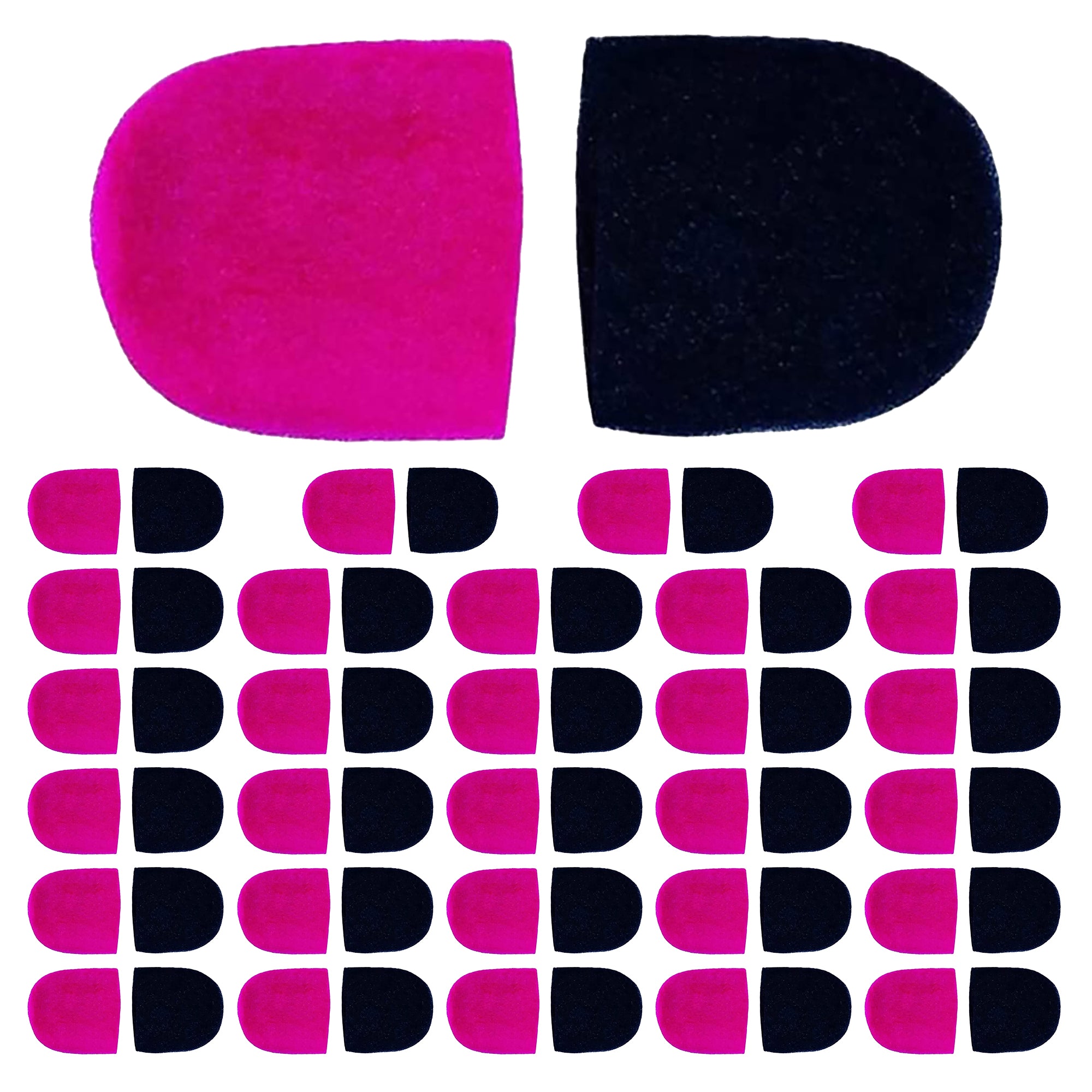 5Core Microphone Cover set featuring two soft foam windscreens in black and pink, designed for handheld microphones to reduce noise.