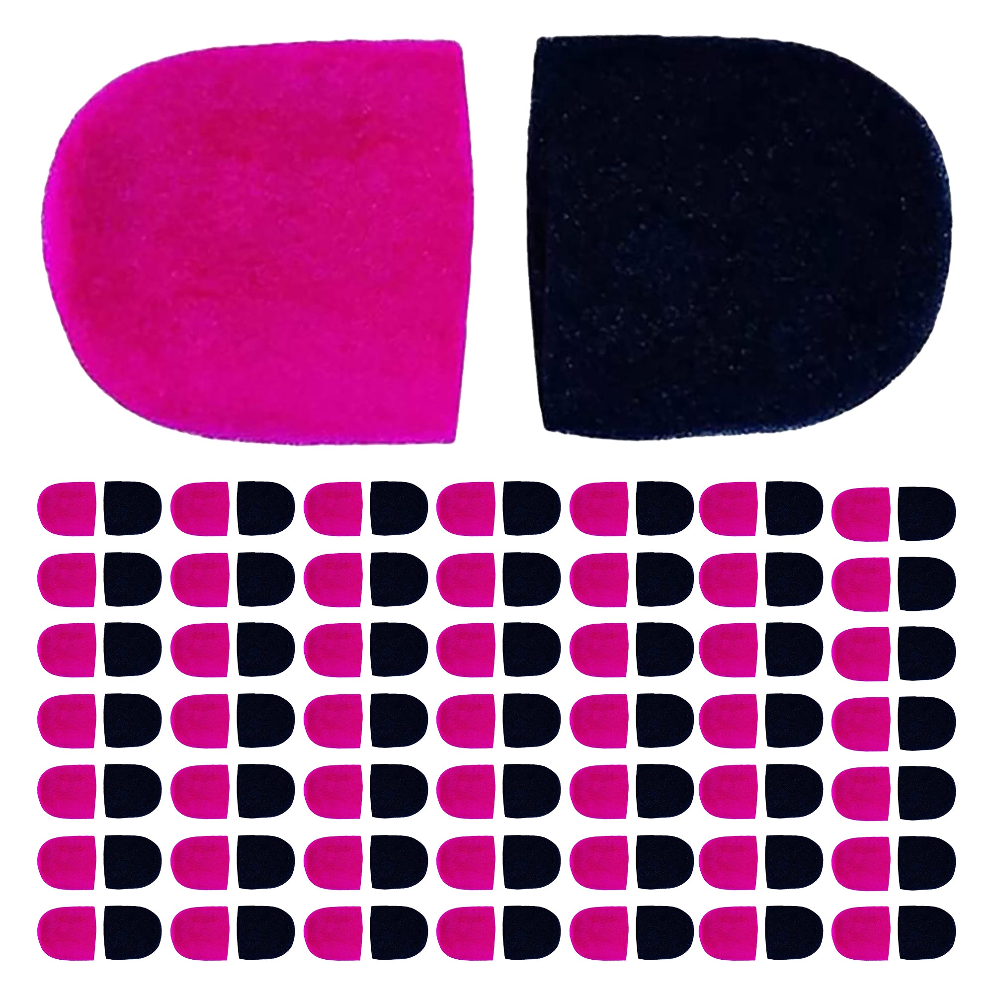 5Core Microphone Cover set featuring two soft foam windscreens in black and pink, designed for handheld microphones to reduce noise.