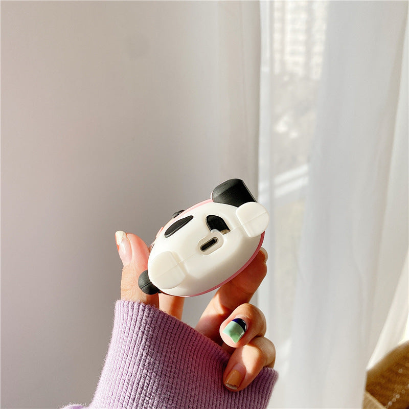 Bear Cow Bluetooth Wireless Earphone Sleeve designed for AirPods, featuring a cute cartoon bear cow design in durable silicone material.