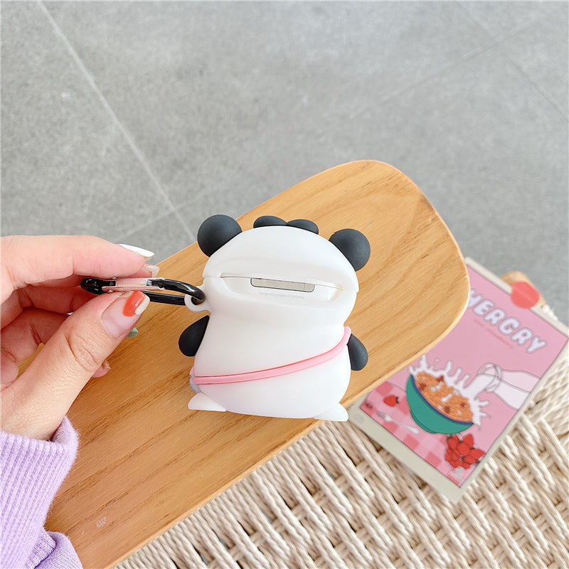 Bear Cow Bluetooth Wireless Earphone Sleeve designed for AirPods, featuring a cute cartoon bear cow design in durable silicone material.