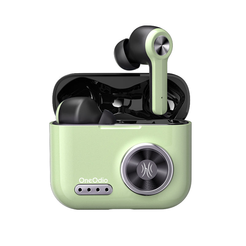 Bluetooth Headset Wireless In-ear Noise Cancelling in various colors including Moon White, Mint Green, Sky Blue, Dark Night Black, and Titanium Empty Gray.