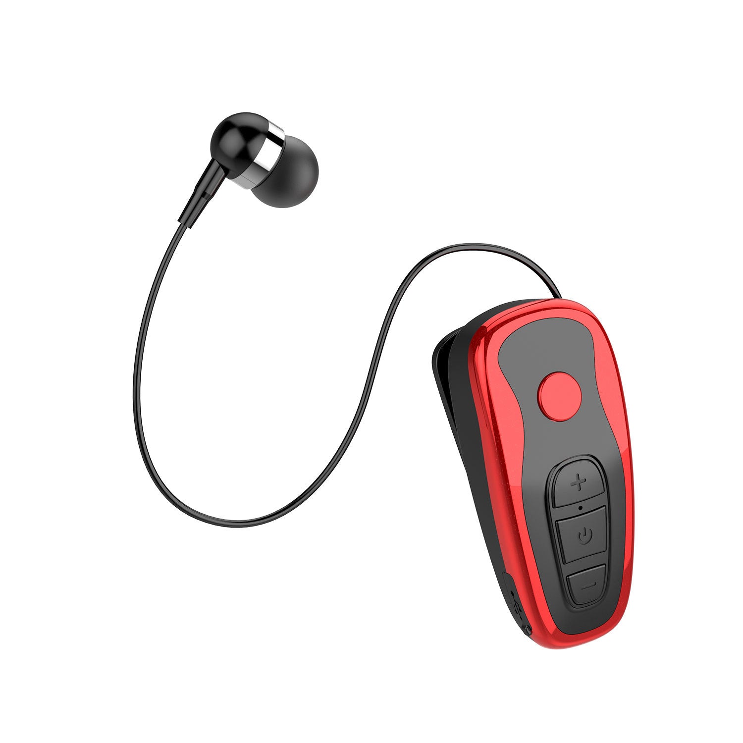 Wireless Bluetooth headset designed for sports and business use, featuring a sleek design and comfortable fit.