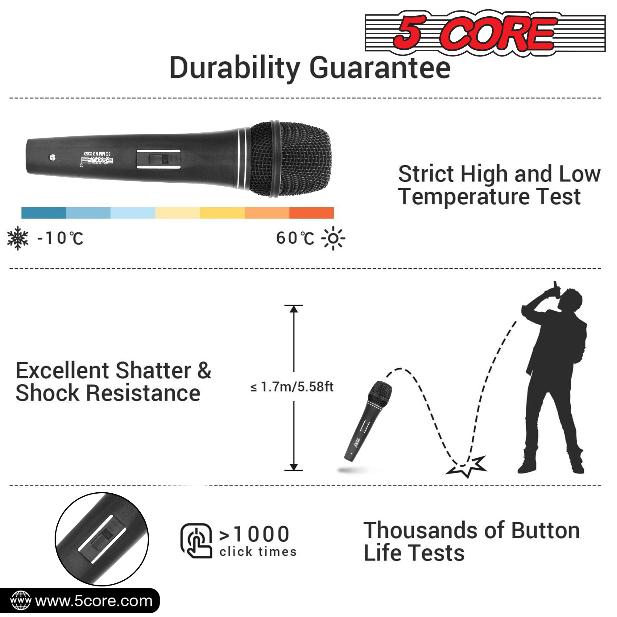 Dynamic Mic XLR Audio Cardiod Vocal Karaoke Singing ND 235X, featuring a robust design and high-quality mesh head for superior sound capture.