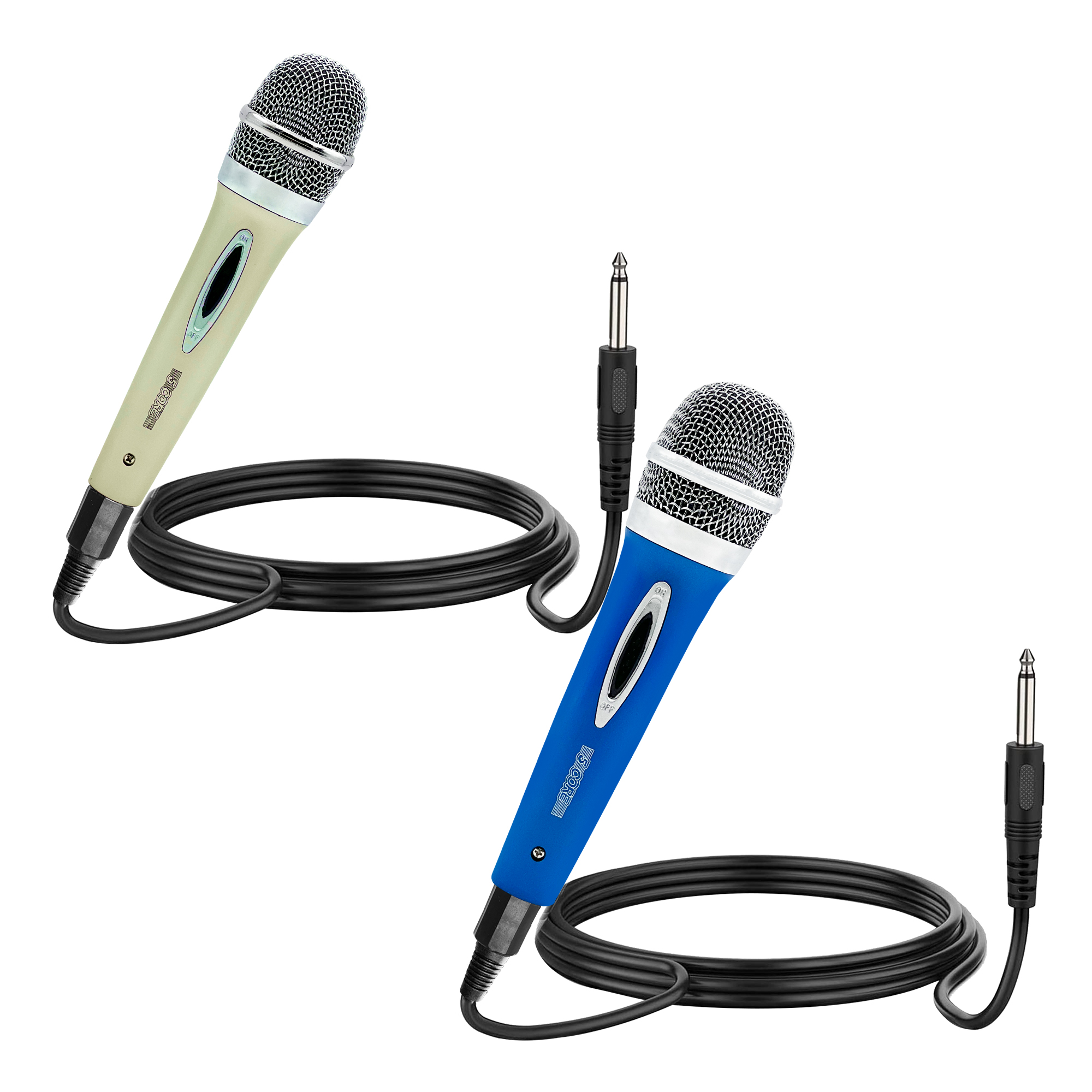 Dynamic microphone with a 3-pin XLR connector and a 12ft cable, designed for live performances and studio recordings.