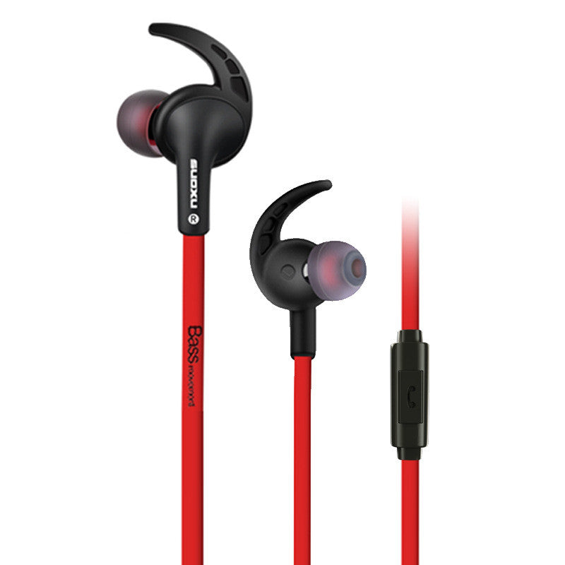 Fashion Sports Headphones with in-ear design and wire control, featuring silicone earplugs and a 3.5mm plug.